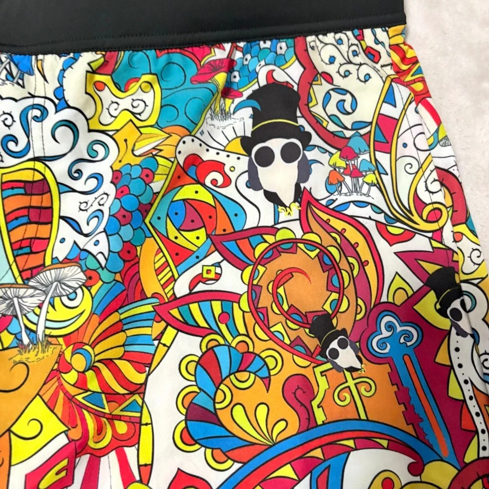 TACHUNTFISH Psychedelic Trippy Board Shorts Mens Multicolor size 3XL Swim Trunks